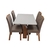 Conjunto de Mesa Lopas 1.20M Sintonia 04 Cadeiras Ame/Off White na internet