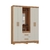 Guarda Roupa Solteiro Atualle Capelinha 04P 02G C/ Espelho Canel/Rust