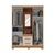 Guarda Roupa Solteiro Atualle Capelinha 04P 02G C/ Espelho Canel/Rust - comprar online