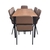 Conjunto de Mesa Teixeira Malibu Com 06 Cadeiras CAP - Preto na internet