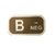 PATCH SANGUÍNEO B- NEGATIVO TAN E BRANCO EMBORRACHADO