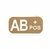 PATCH SANGUÍNEO AB+ POSITIVO TAN E BRANCO EMBORRACHADO