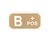 PATCH SANGUÍNEO B+ POSITIVO TAN E BRANCO EMBORRACHADO