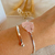 Bracelete de Quartzo Rosa Amor e Autoestima - Prateado - comprar online