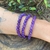 Imagem do Pulseira de Ametista Lapidada 8mm - Transmutação