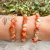 Pulseira de Ágata Laranja - Alegria e Coragem