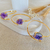 Bracelete de Drusa de Ametista Transmutação - Dourado - comprar online