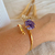 Bracelete de Drusa de Ametista Transmutação - Dourado - comprar online