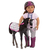 Potrillo terciopelo negro con accesorios - tienda online