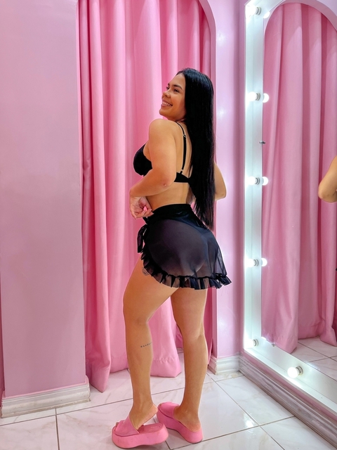 Pareô Curta - Preto