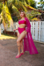 Saída Tule Longa-Fucsia - comprar online