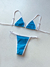 Cortininha Marquinha - Azul Piscina/Branco - comprar online