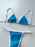 Cortininha Marquinha - Azul Piscina/Branco - Biquínis Yumia