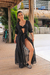 Kimono longo - Preto na internet