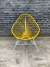 Sillón Acapulco pvc amarillo con blanco