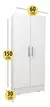 Despensero melamina 2 puertas M con escobero - Mueblesyelectrolp