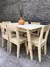 Juego comedor retro pino 120 o 140 con 4 o 6 sillas retro - Mueblesyelectrolp