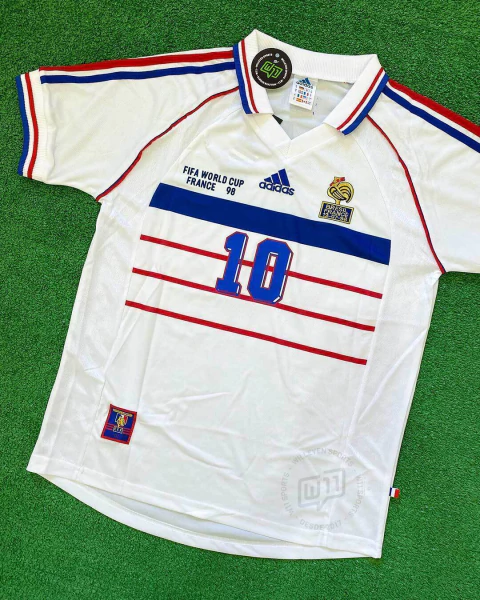 Camisa França Reserva Retro 1998 #10 Zidane (PRONTA ENTREGA) - comprar online
