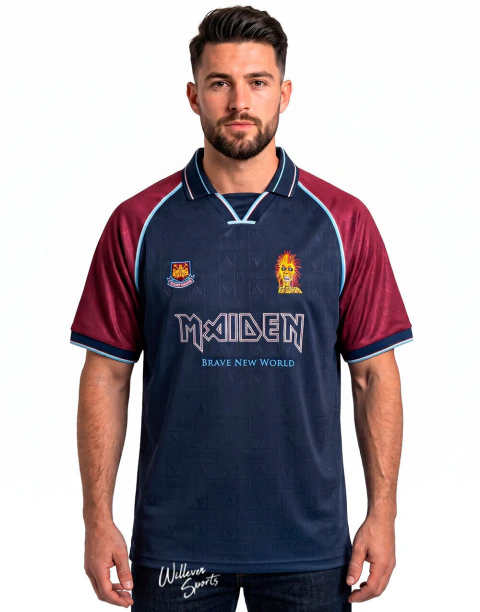 Camisa Iron Maiden West Ham Titular Retro 1999