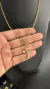 Corrente Cadeadinho quinada 2mm + Pingente - Moeda antiga Banhada a ouro 18k - comprar online