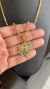 Kit Tijolinho 3mm + Pingente + Pulseira - Moeda antiga Banhada a ouro 18k