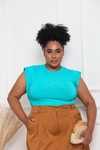 CROPPED TIFFANY PLUS SIZE MUSCLE TEE - comprar online