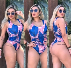 Imagem do Body REGATA salmão e azul