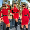 VESTIDO VERMELHO GOTA MANGA LONGA