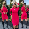 VESTIDO PINK GOTA MANGA LONGA