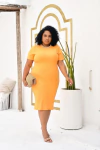 Vestido Damasco Elegância Plus Size