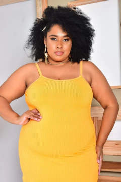 Imagem do Vestido Alcinha Plus Damasco