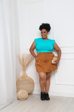 CROPPED TIFFANY PLUS SIZE MUSCLE TEE - loja online