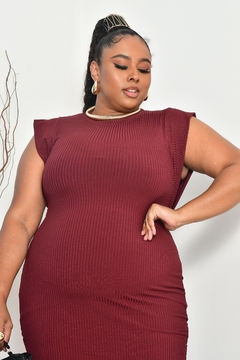 Vestido Marsala Plus Size Muscle Tee - GGS Modas
