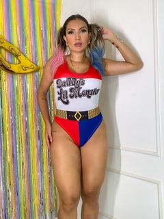 Body maiô ELÁSTICO CARNAVAL Arlequina
