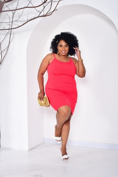 Vestido Alcinha Plus Goiaba - comprar online