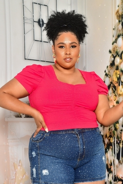 CROPPED PRINCESA PLUS SIZE GOIABA