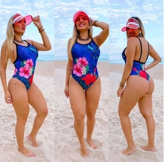 Body maiô cavado Hibisco e Jasmim - loja online