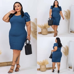 Vestido Plus PRINCESA Azul Petróleo
