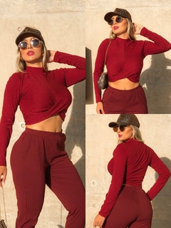 CROPPED MARSALA CANELADO