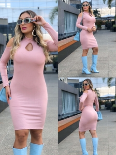 VESTIDO ROSE GOTA MANGA LONGA