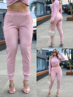 CALÇA ROSE CANELADO - comprar online