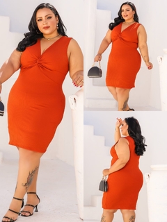 VESTIDO TERRA COTA NOZINHO PLUS