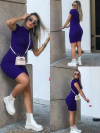 Vestido VIOLETA gola alta com manguinha