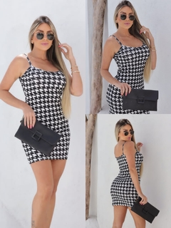 Vestido Alcinha Pied de Poule