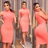 Vestido ACEROLA midi gola sem manga