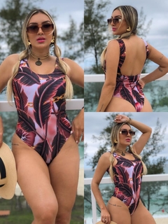 Body maiô ELASTICO penas negras - loja online