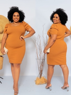 Vestido Plus Size Caramelo PRINCESA