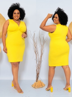 VESTIDO AMARELO NOZINHO PLUS