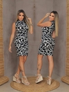 Vestido Vaquinha midi gola sem manga