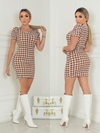 Vestido PDP BRANCO/CARAMELO PRINCESA canelado